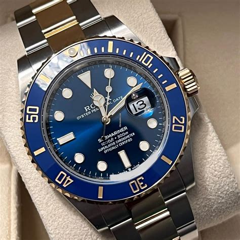 gold rolex blue|2022 rolex submariner date bluesy.